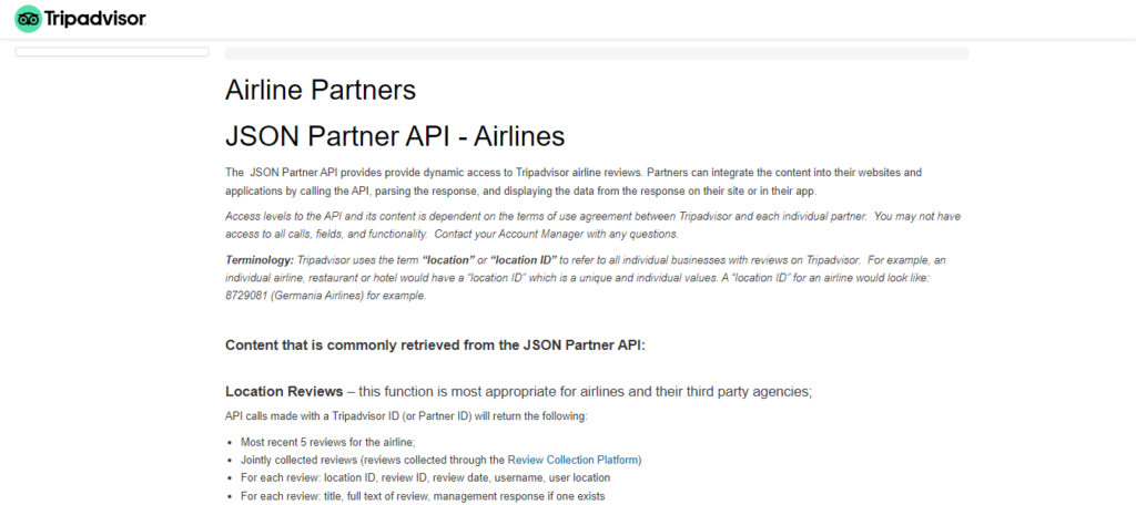 TripAdvisor Travel API