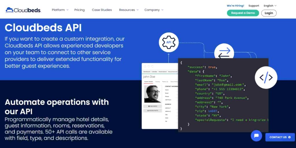 Cloudbeds hotel booking API